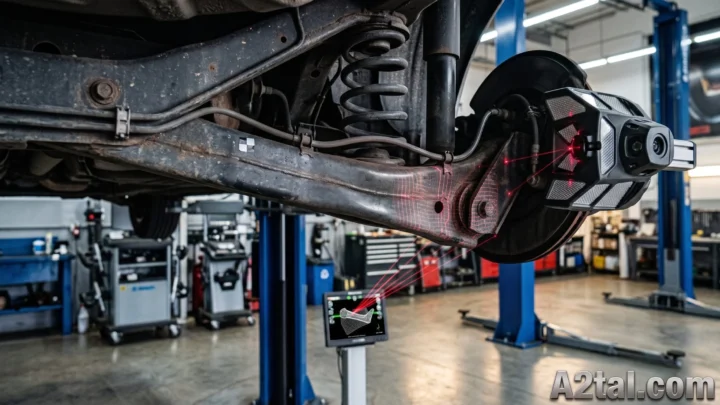 فحص العفشة والعجلات عند رجة السيارة على سرعة 80 و100 و120