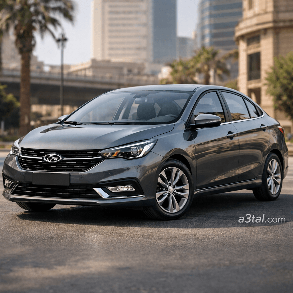 Chery Arrizo 5 2026 in Egypt photorealistic editorial image