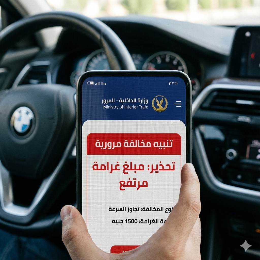 الاستعلام عن مخالفات المرور 2026 في مصر عبر الموبايل - معرفة قيمة الغرامة