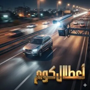 رادار مرور ليلي يلتقط مخالفة سرعة زائدة في مصر - فلاش الرادار ومخالفات 2026