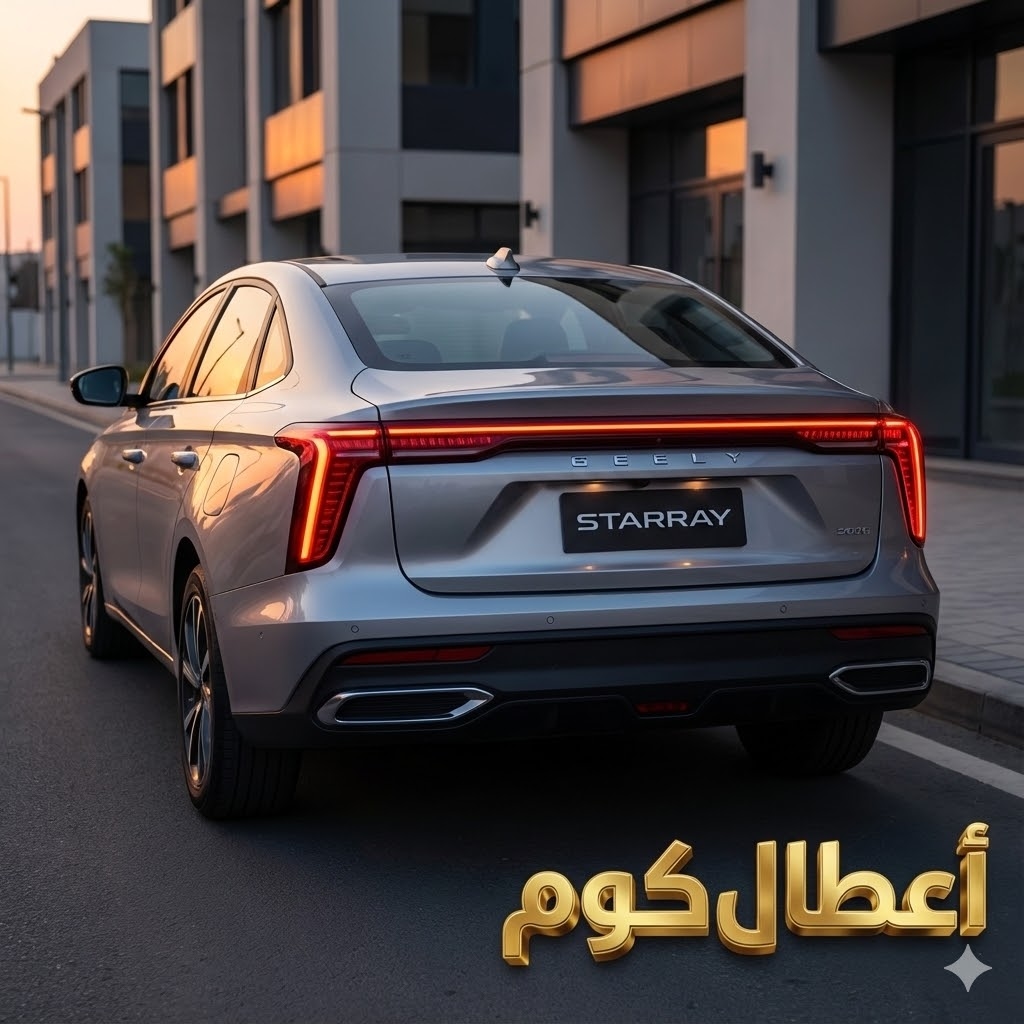 سيارة جيلي ستار راي 2026 Geely Starray من الخلف - تصميم الفوانيس الـ LED العمودية