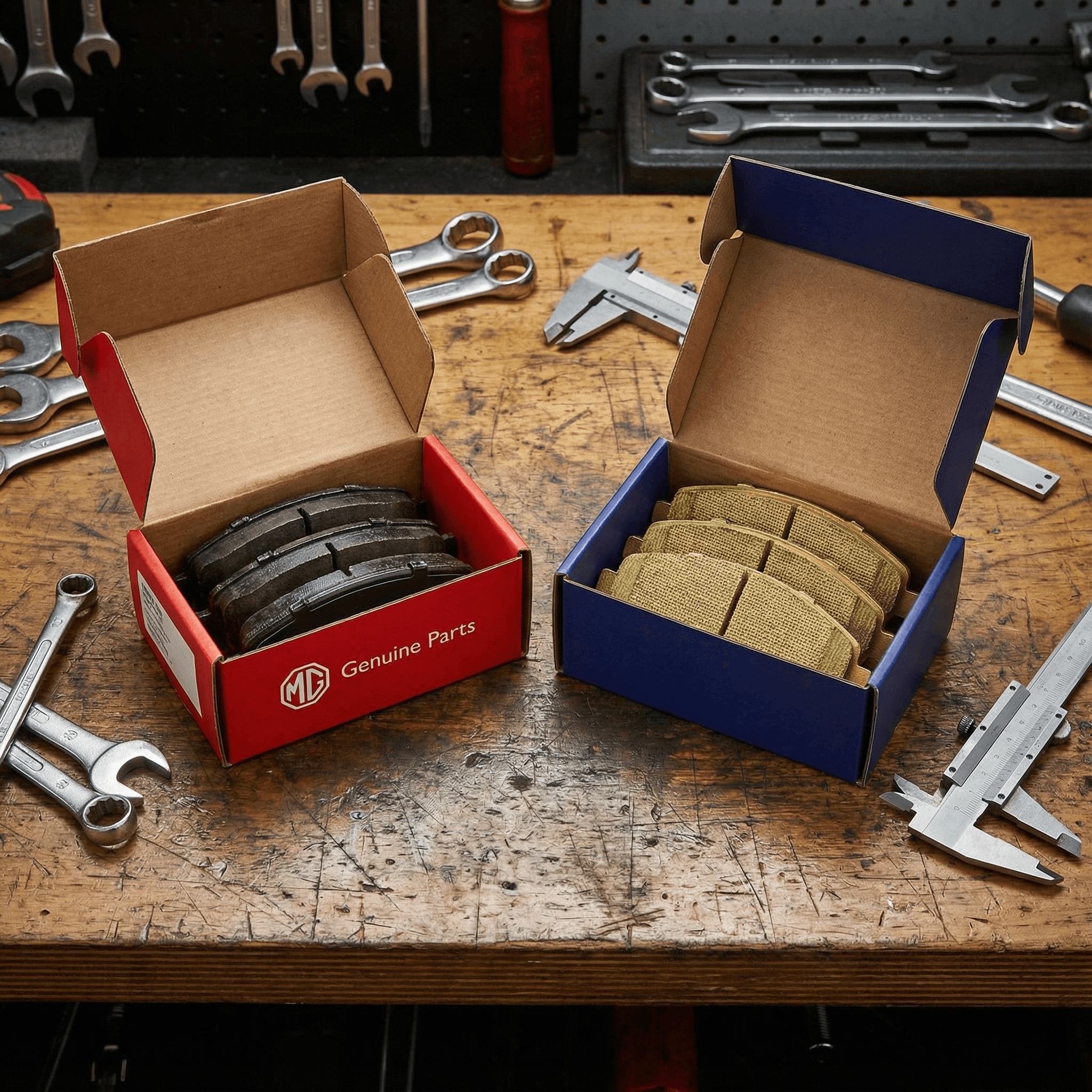 مقارنة تيل فرامل MG 5 الأصلي والبديل الكوري وأسعار الصيانة