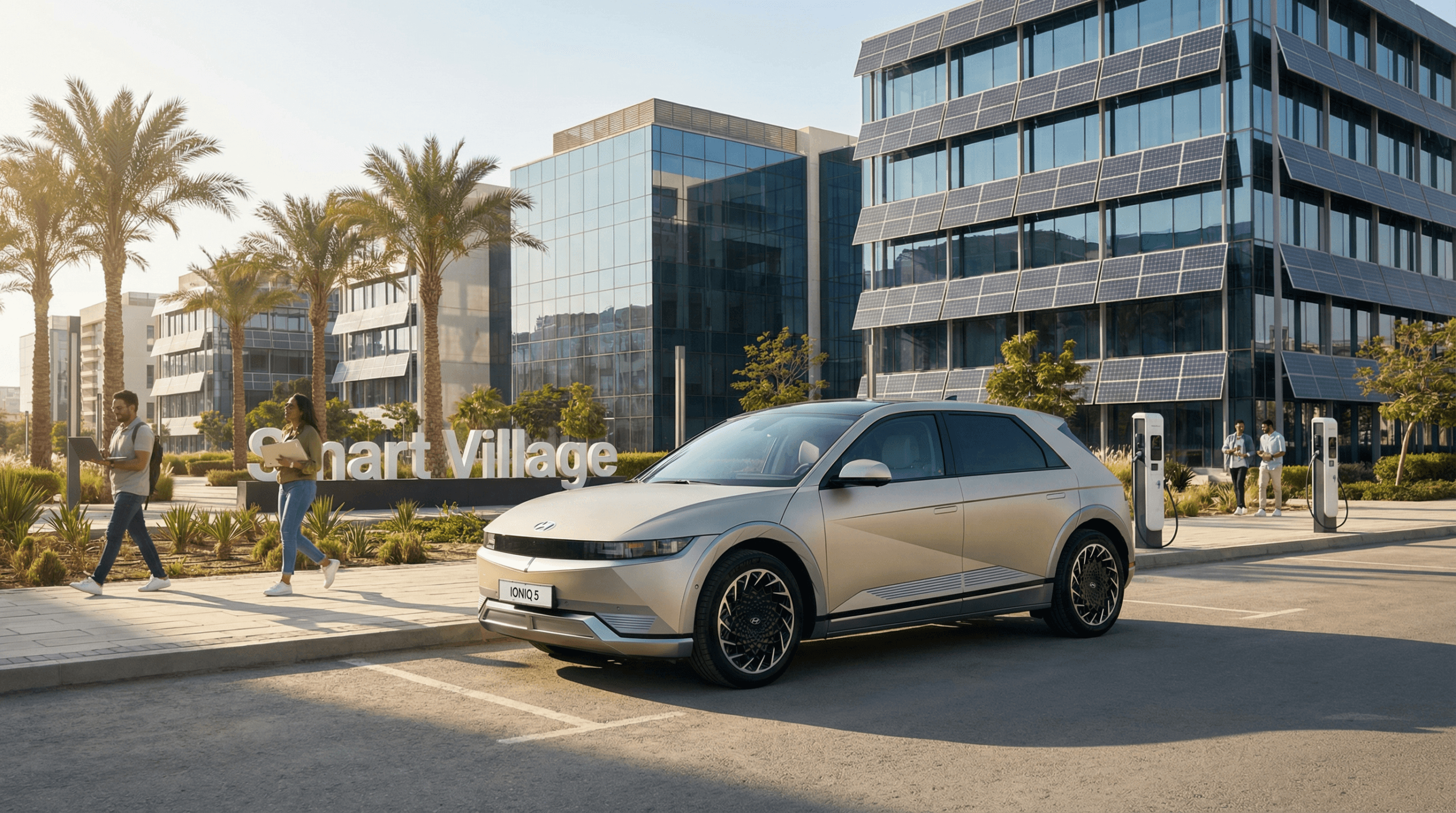 سيارة هيونداي ايونيك 5 الكهربائية في القرية الذكية - اسعار هيونداي الكهربائية في مصر 2026