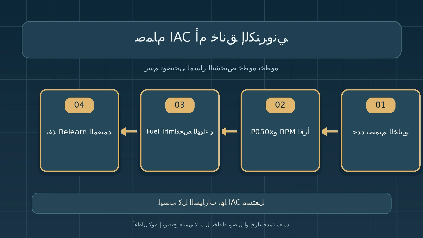 مخطط تشخيص أصلي توضيحي: صمام IAC أم خانق إلكتروني