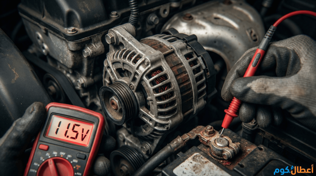 أعطال دينامو السيارة (Alternator): المرجع الشامل لفحص الشحن ولمبة البطارية