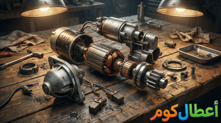 أعطال مارش السيارة (Starter Motor): الدليل الموسوعي الشامل للأعراض، الإصلاح، والفرق بينه وبين البطارية
