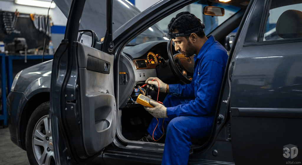 أعطال كهرباء شيفروليه أوبترا (الجزء الثالث): حل مشاكل الحساسات، التكييف، والبوابة