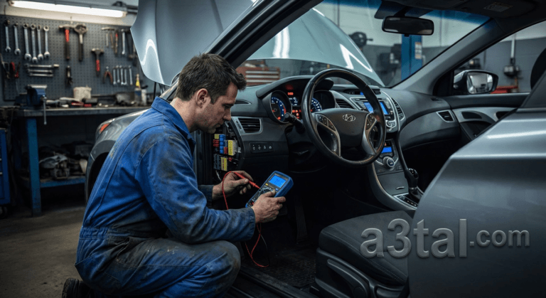 أعطال كهرباء هيونداي إلنترا (الجزء الثالث): مشاكل الحساسات، التكييف، وشريط الإيرباج