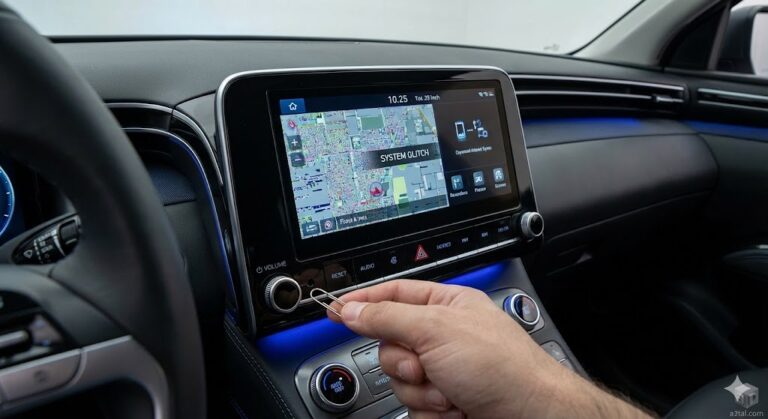 أعطال كهرباء وشاشات هيونداي توسان NX4  حل تهنيج الشاشة، الفتيس، والبطارية