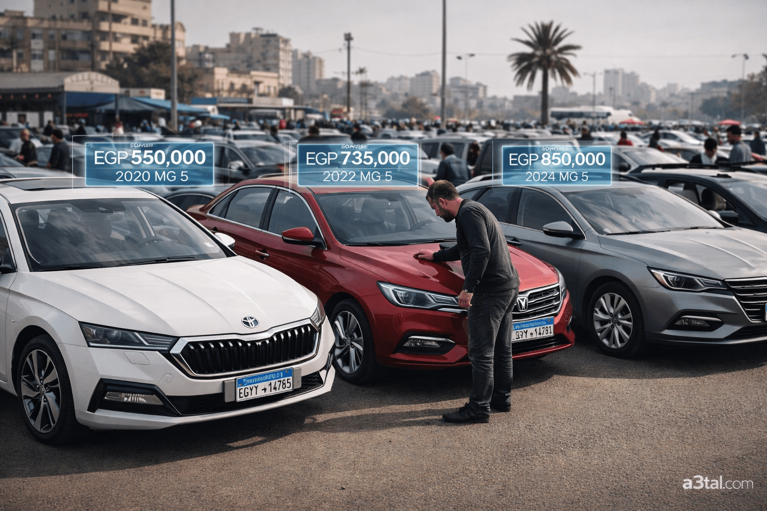 سيارات إم جي 5 مستعملة للبيع في سوق السيارات المصري
