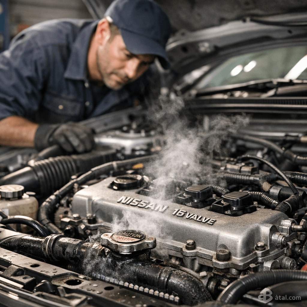 أعطال محرك نيسان صني (الجزء الأول): حل مشاكل السخونة، جوان وش السلندر، وصوت الكاتينة