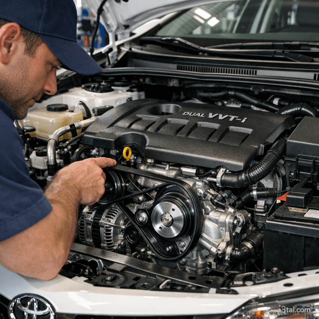 أعطال محرك تويوتا كورولا (الجزء الأول): حل مشكلة طرمبة المياه، صوت الكاتينة، واستهلاك الزيت