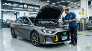 فحص وصيانة سيارة جي أيه سي إمباو GAC Empow الرياضية داخل مركز خدمة جميل موتورز المعتمد في مصر