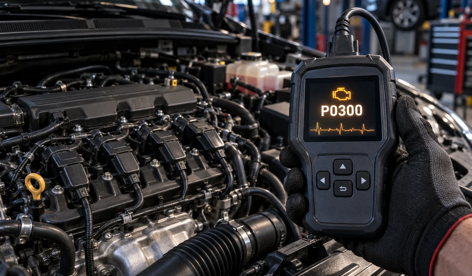 تشخيص كود P0300 واختلال الاحتراق العشوائي في محرك السيارة
