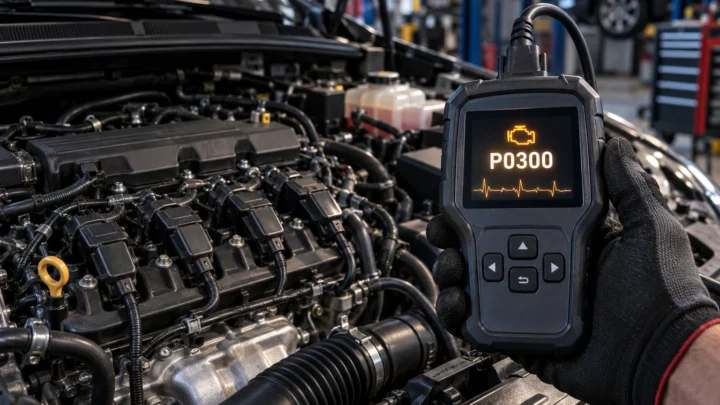 تشخيص كود P0300 واختلال الاحتراق العشوائي في محرك السيارة